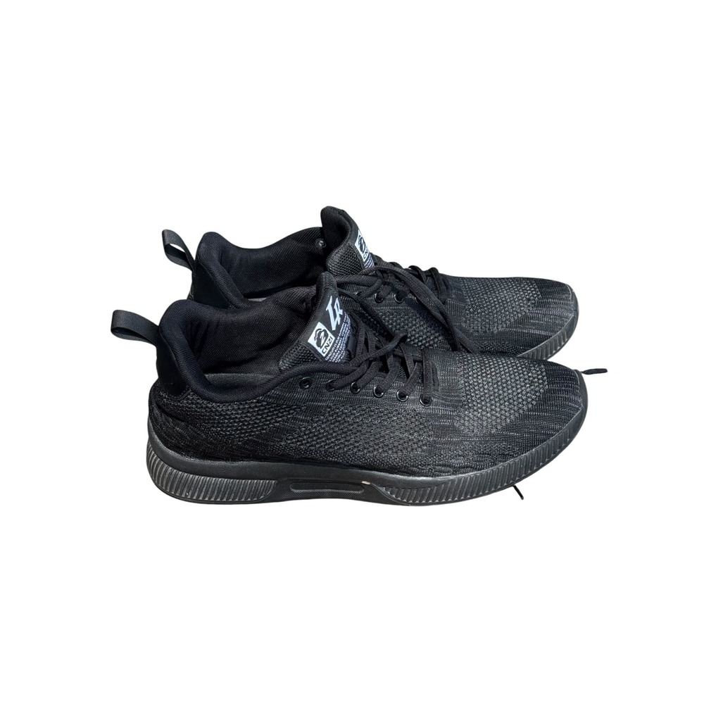 Conzuri CNZI LR Black Knit Men's Lace Up Low Top Athletic Sneakers Rubber Sole - Picture 6 of 10